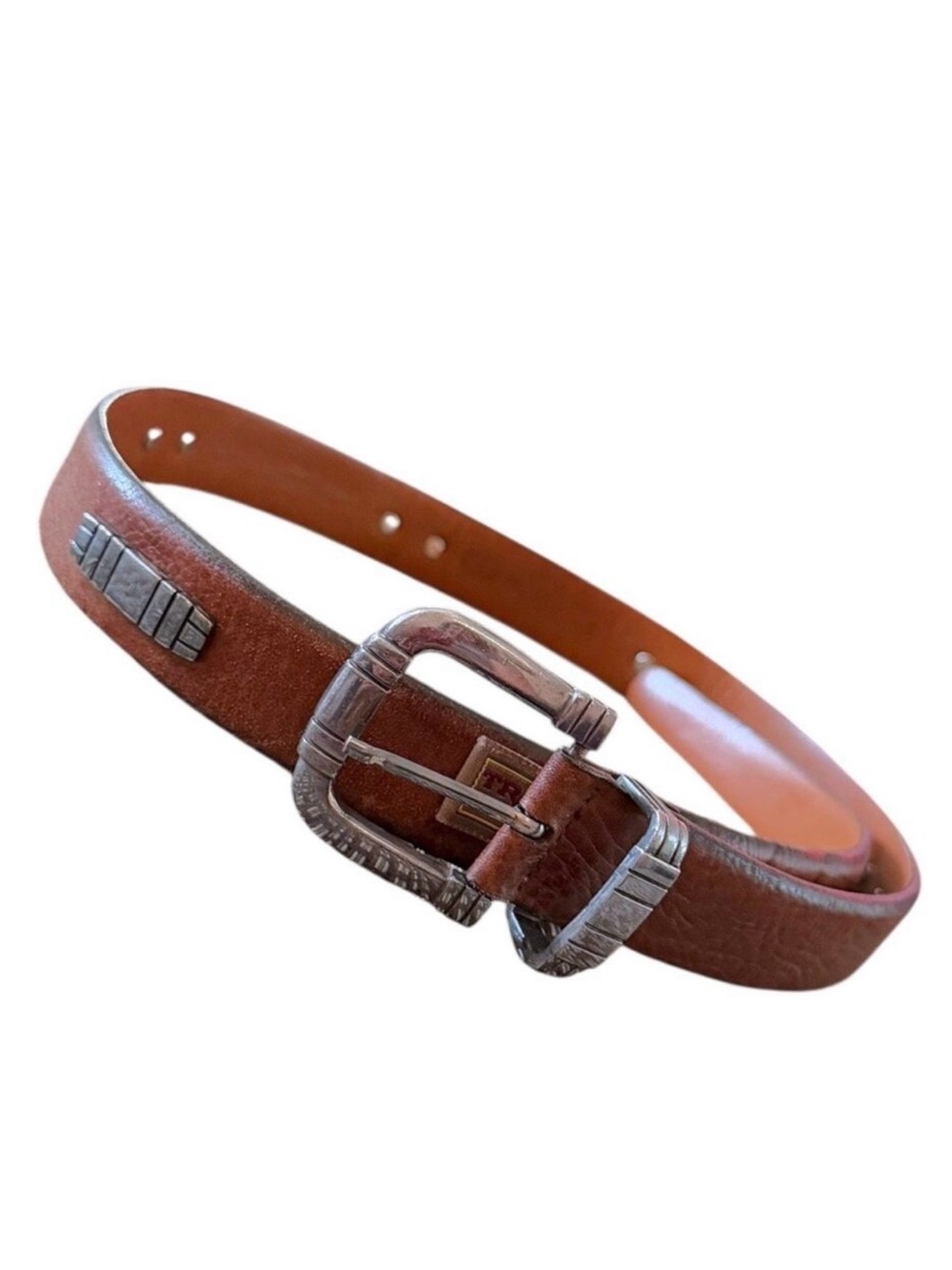 Trafalgar Women’s Brown Leather Belt Made in USA 31” Waist Unisex Patina U.S.A.